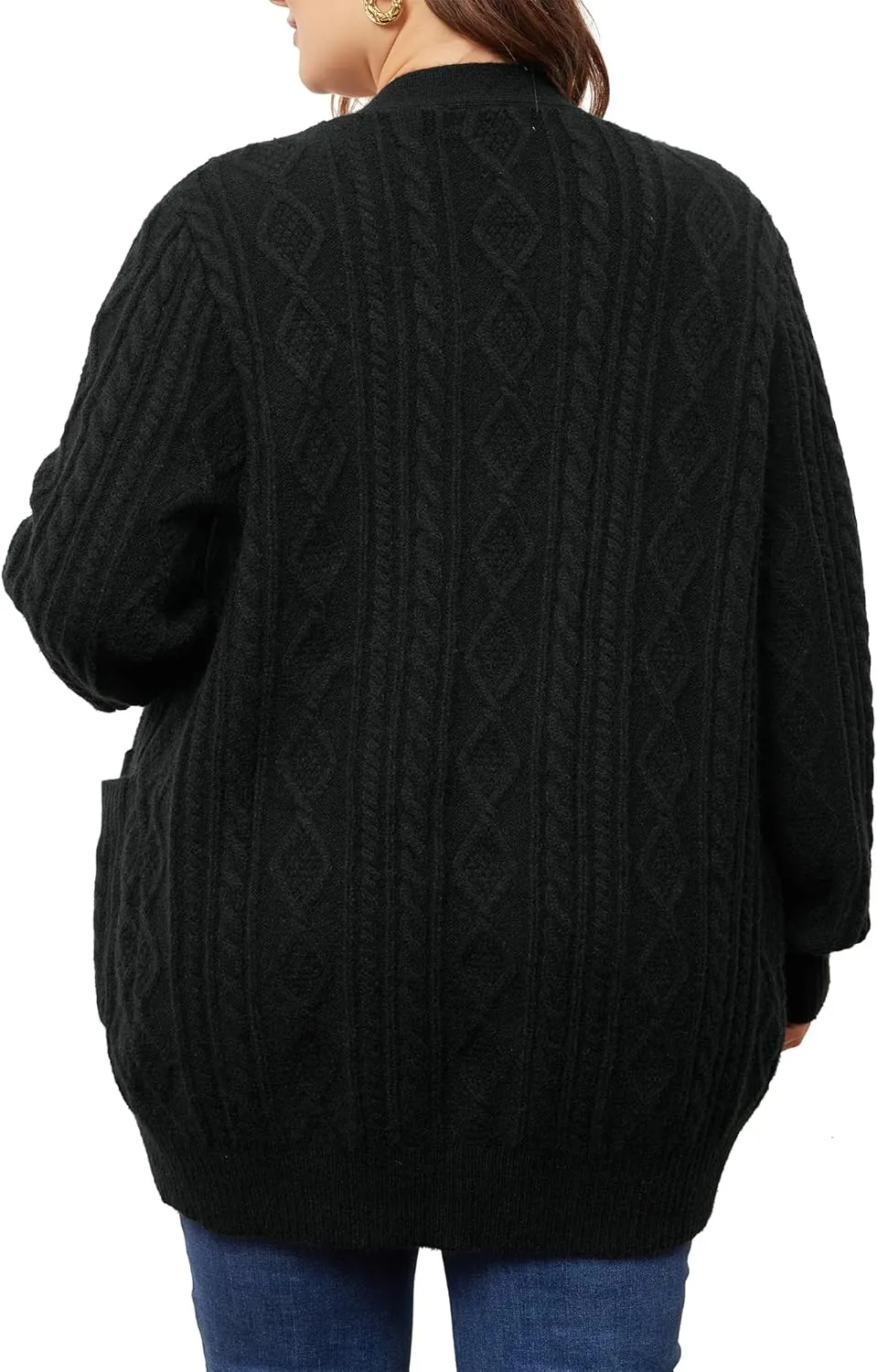 Agnes Orinda Cardigan Sweaters for Women 2025 Plus Size Lightweight Long Sleeve Open Front Sweaters with Pockets