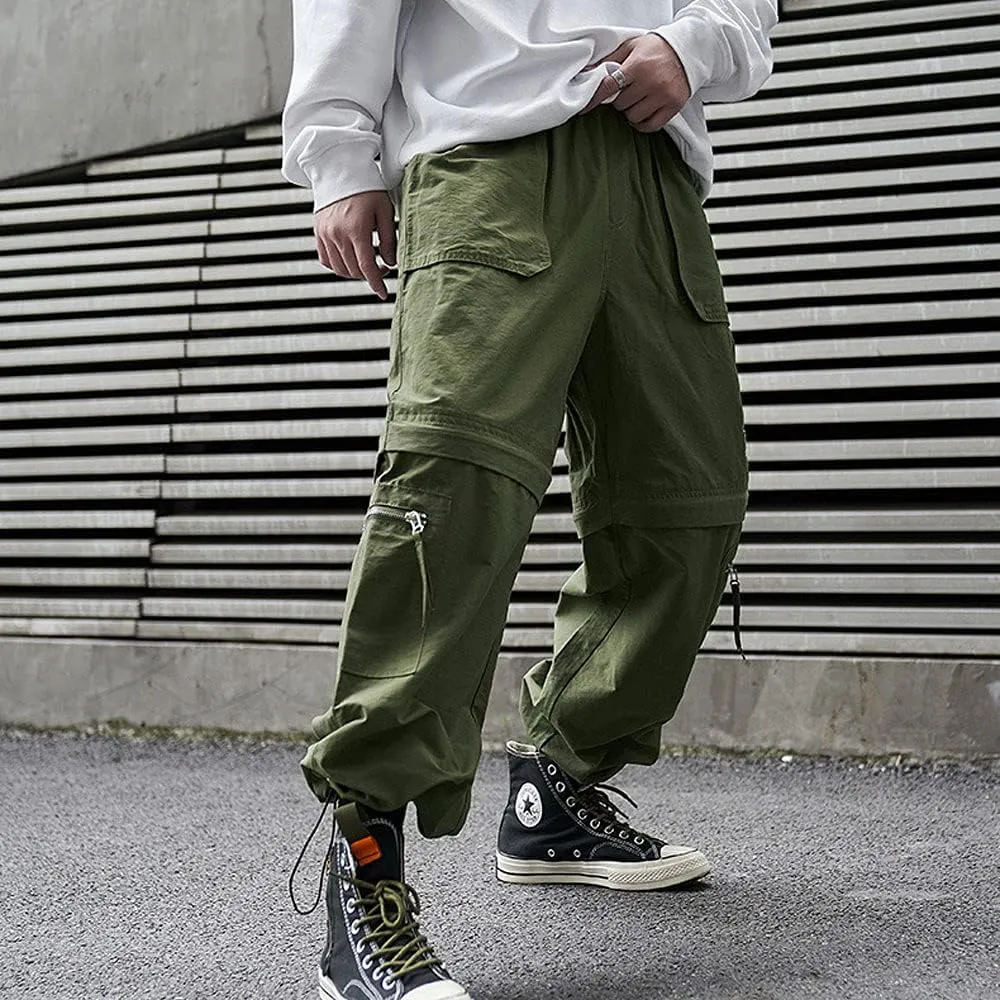 Astellarie Mens Baggy Cargo Joggers Casual Drawstring Loose Fit Hip-hop Sweatpants with Multi-Pocket