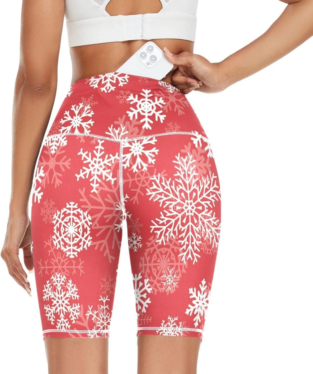 Biker Yoga Shorts with Pockets for Women Spandex Compression Shorts, High Waist Soft Workout Leggings, X-Small