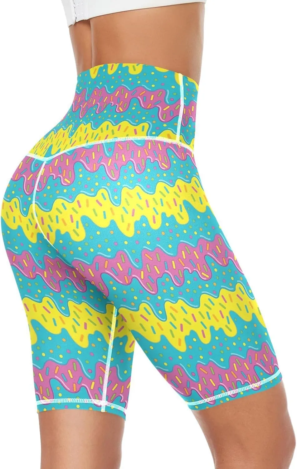 Biker Yoga Shorts with Pockets for Women Spandex Compression Shorts, High Waist Soft Workout Leggings, X-Small