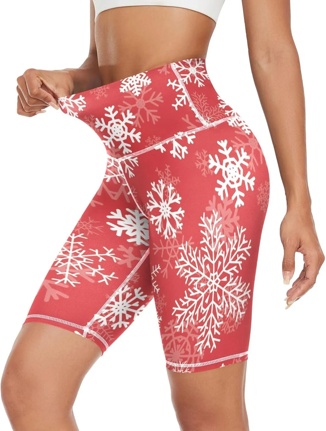 Biker Yoga Shorts with Pockets for Women Spandex Compression Shorts, High Waist Soft Workout Leggings, X-Small