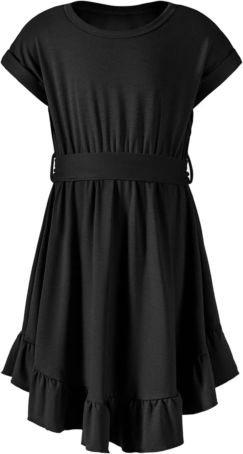 blibean Tween Girl Fashion Swing Dress Boho A-line Dresses 4-13 Years