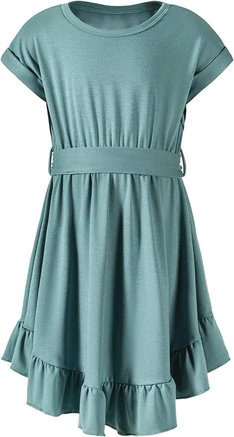 blibean Tween Girl Fashion Swing Dress Boho A-line Dresses 4-13 Years