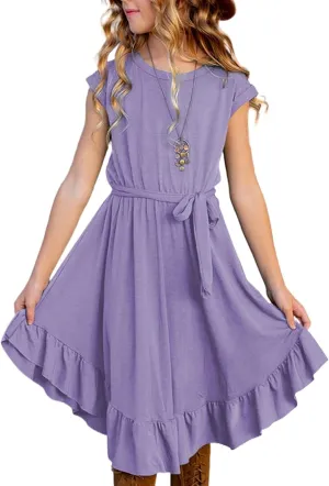 blibean Tween Girl Fashion Swing Dress Boho A-line Dresses 4-13 Years