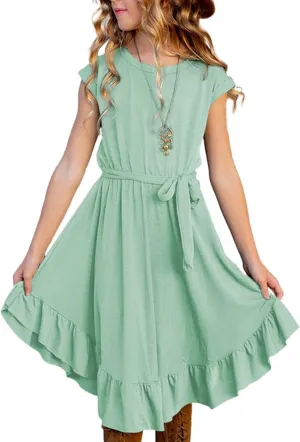 blibean Tween Girl Fashion Swing Dress Boho A-line Dresses 4-13 Years