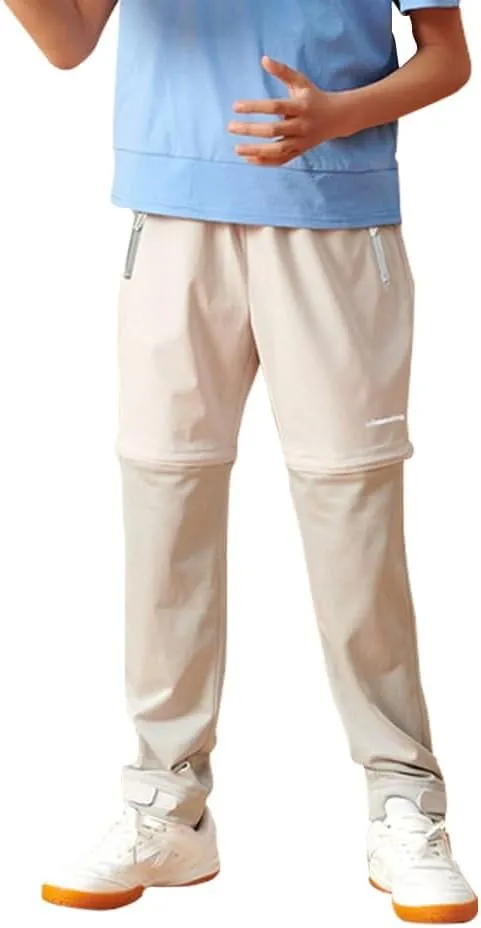 Boys' Convertible Pants - Quick-Dry Waterproof Zip-Off Trousers for Outdoor Hiking & Climbing