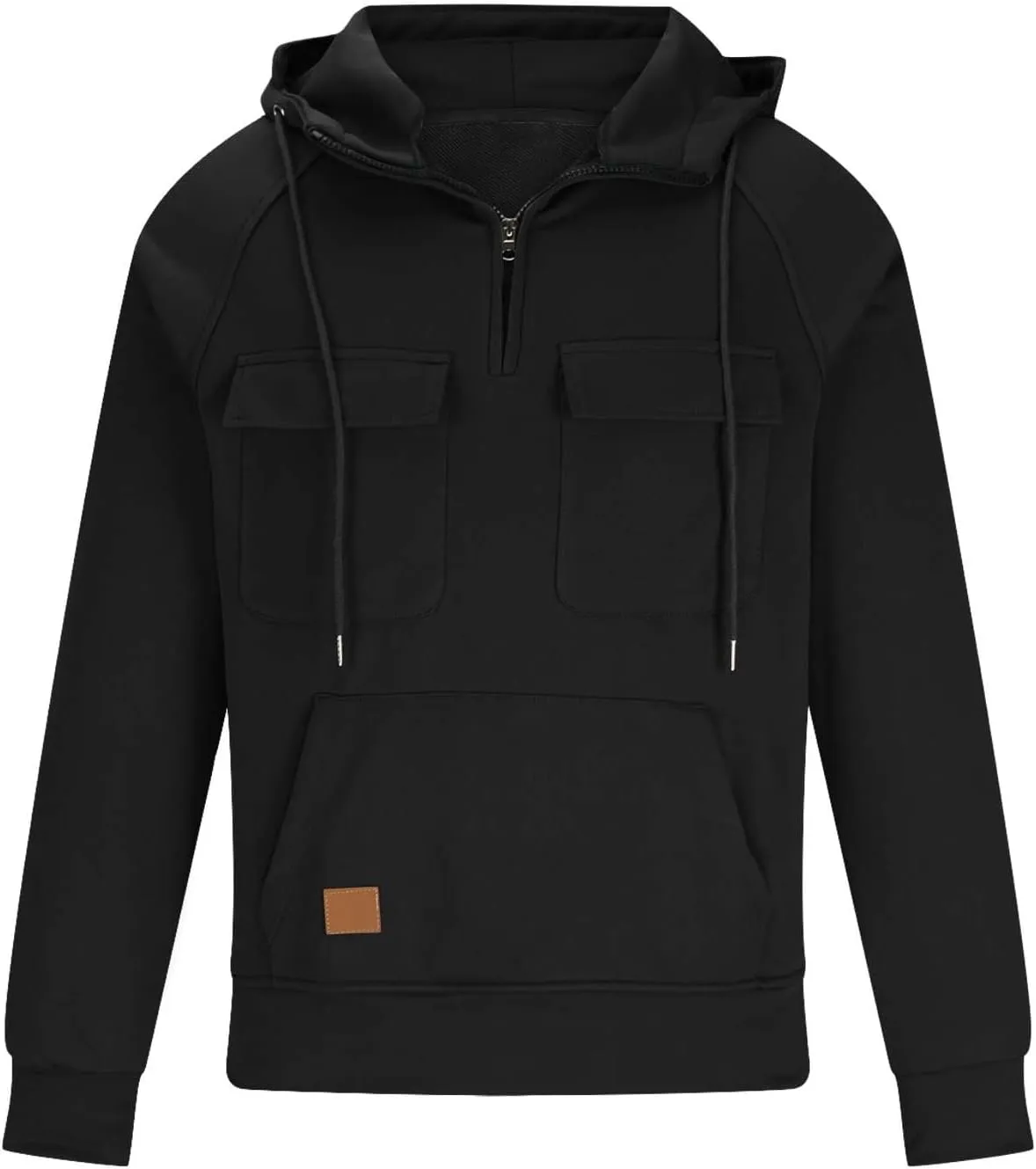 BTDECLAR Hooded Sweatshirt Tactical Gear for Men Military Grade Quarter Zip Cargo Pullover Hoodies Climbing Cycling Jackets