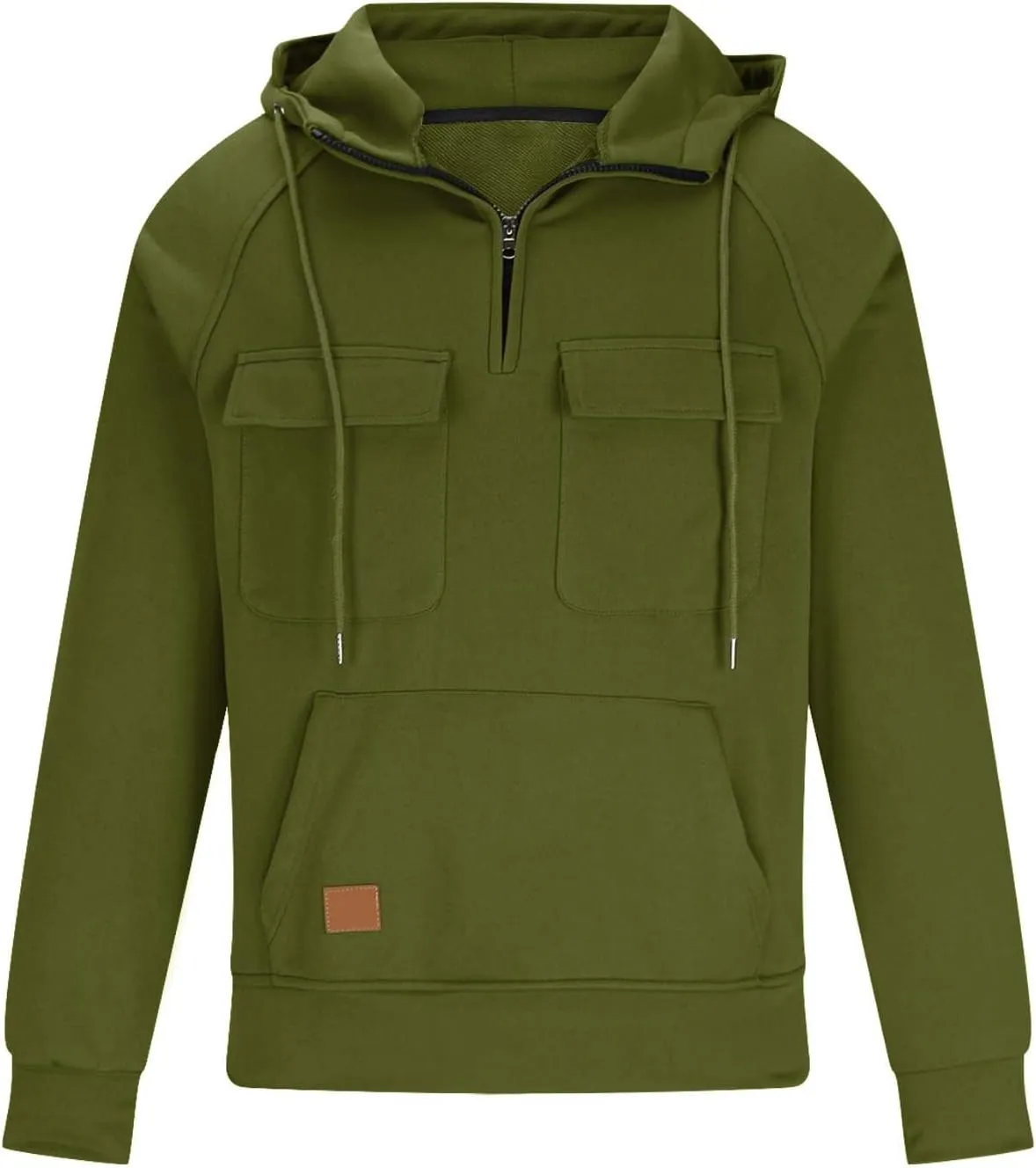 BTDECLAR Hooded Sweatshirt Tactical Gear for Men Military Grade Quarter Zip Cargo Pullover Hoodies Climbing Cycling Jackets