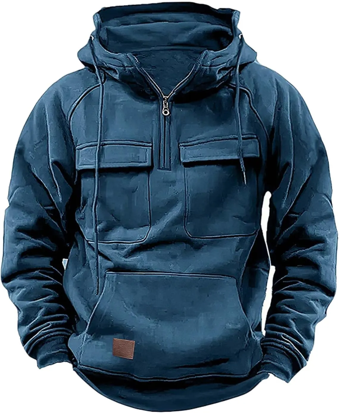 BTDECLAR Hooded Sweatshirt Tactical Gear for Men Military Grade Quarter Zip Cargo Pullover Hoodies Climbing Cycling Jackets