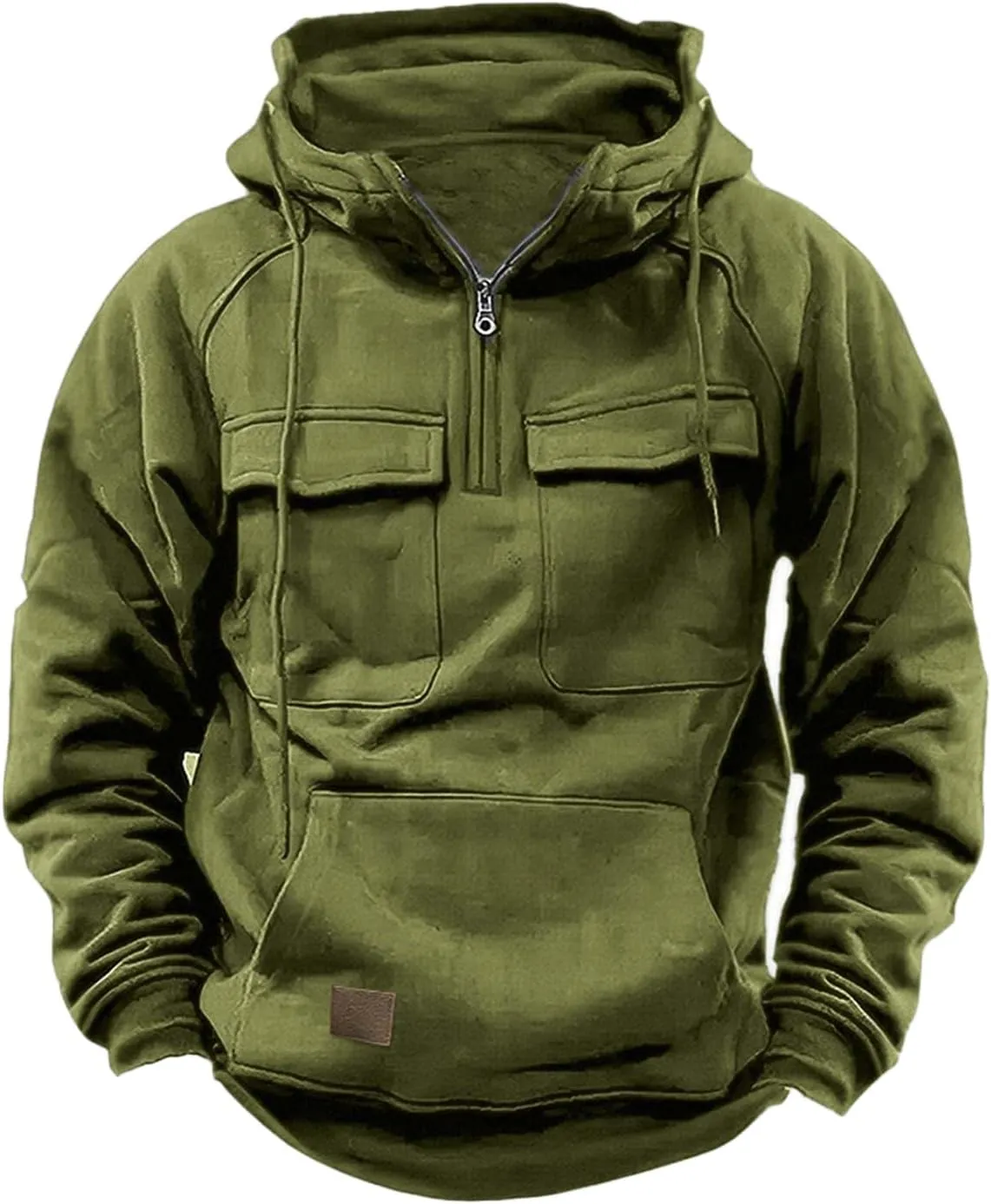 BTDECLAR Hooded Sweatshirt Tactical Gear for Men Military Grade Quarter Zip Cargo Pullover Hoodies Climbing Cycling Jackets