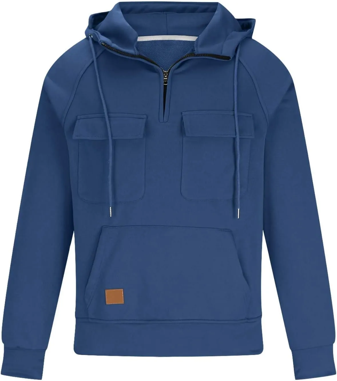 BTDECLAR Hooded Sweatshirt Tactical Gear for Men Military Grade Quarter Zip Cargo Pullover Hoodies Climbing Cycling Jackets