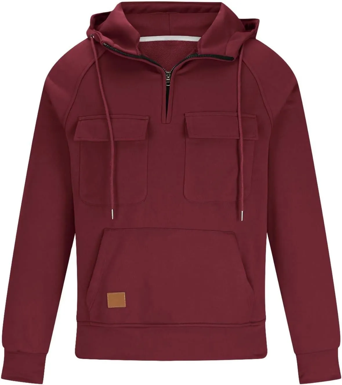 BTDECLAR Hooded Sweatshirt Tactical Gear for Men Military Grade Quarter Zip Cargo Pullover Hoodies Climbing Cycling Jackets