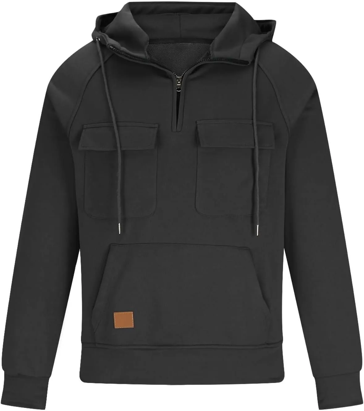 BTDECLAR Hooded Sweatshirt Tactical Gear for Men Military Grade Quarter Zip Cargo Pullover Hoodies Climbing Cycling Jackets