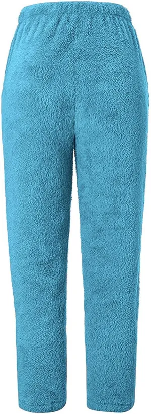 BZGTZT Fleece Pajama Pants For Women Winter Cozy Lounge Pants Warm Soft Sherpa Lined Fleece Pj Bottoms Sleepwear Loungewear