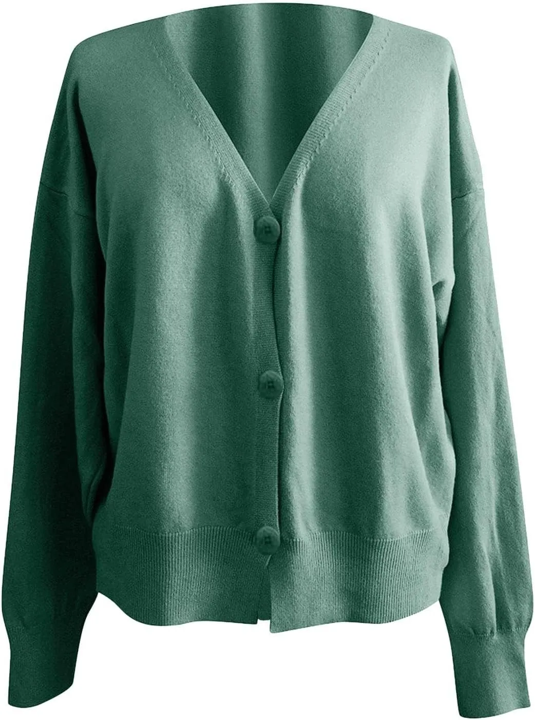 Cardigan Sweaters for women Casual Button Down Long Sleeve Knit Cropped Open Front Sweaters Wool Blend Sweater Jacket