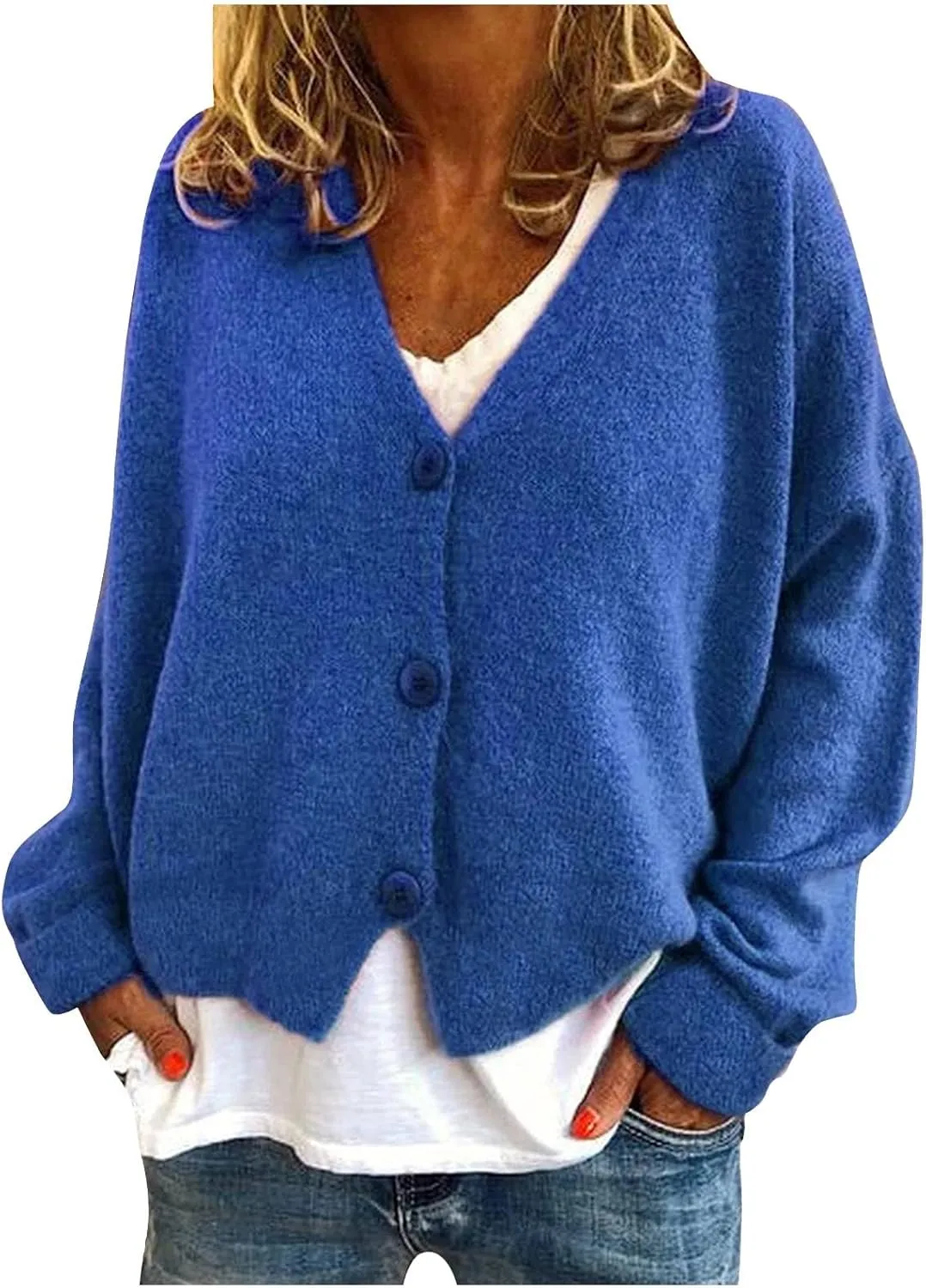 Cardigan Sweaters for women Casual Button Down Long Sleeve Knit Cropped Open Front Sweaters Wool Blend Sweater Jacket