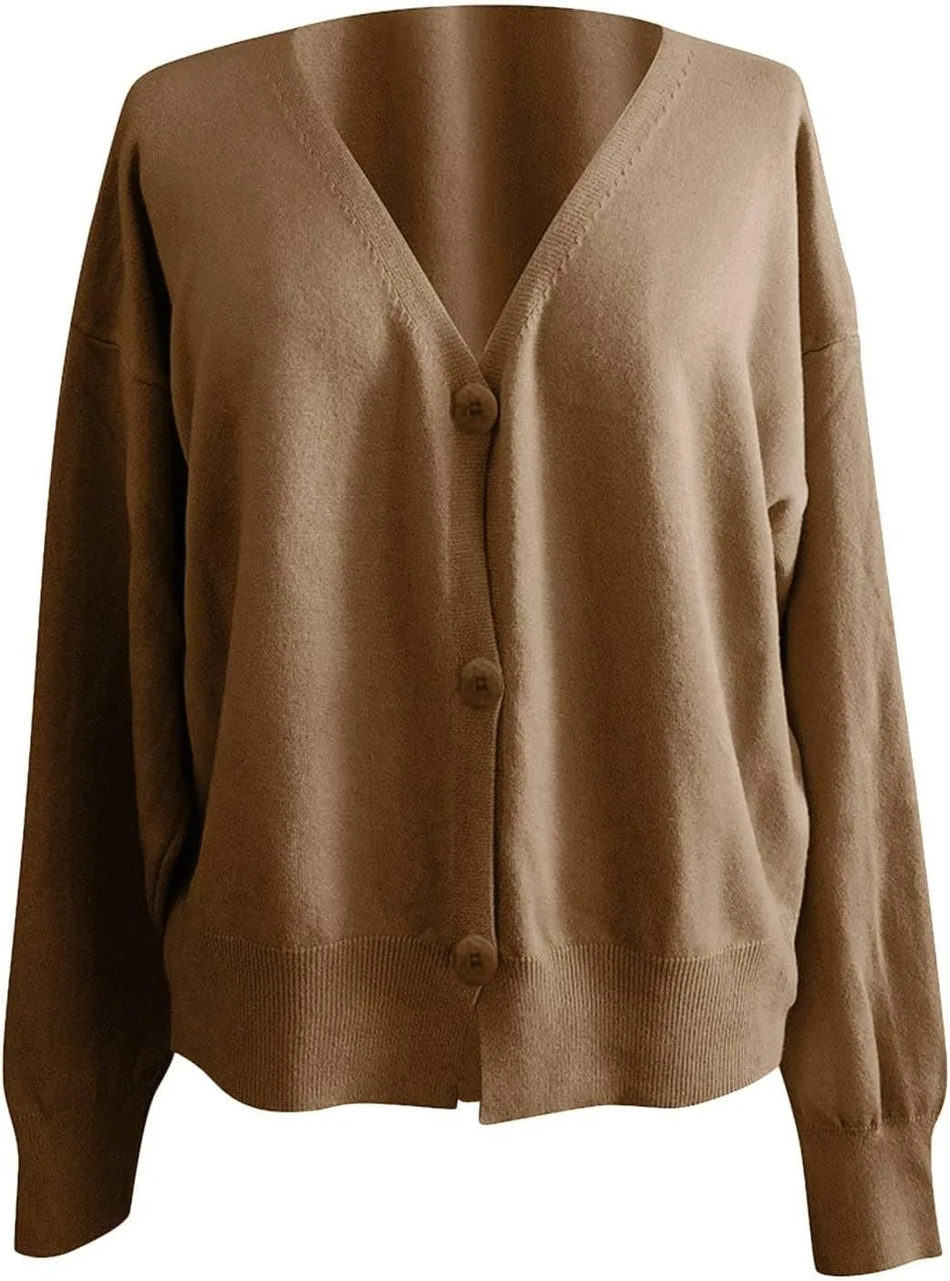 Cardigan Sweaters for Women Casual Button Down Long Sleeve Knit Cropped Open Front Sweaters Wool Blend Sweater Jackets