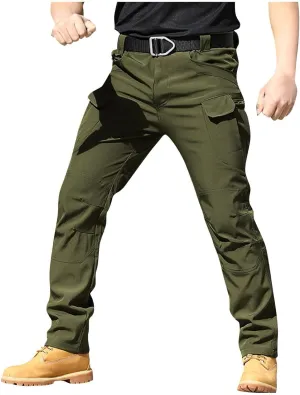 Cargo Pants for Men Relaxed Fit Waterproof Stretch Work Pants Multi Pockets Ripstop Flex Camo Hunting Tactical Pants
