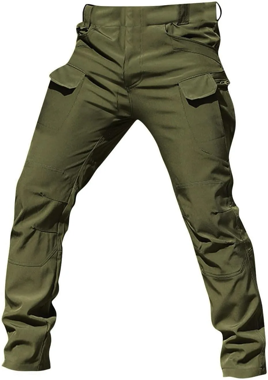Cargo Pants for Men Relaxed Fit Waterproof Stretch Work Pants Multi Pockets Ripstop Flex Camo Hunting Tactical Pants