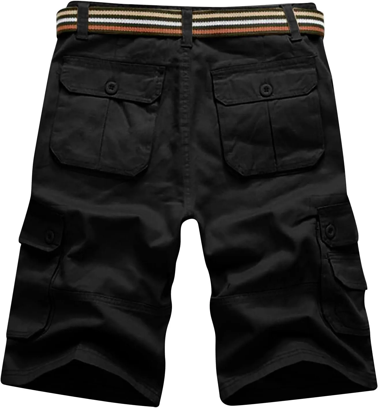 Cargo Shorts for Men Loose Fit Cotton Multi Pocket Work Utility Shorts Casual Athletic Shorts Tooling Shorts No Belt
