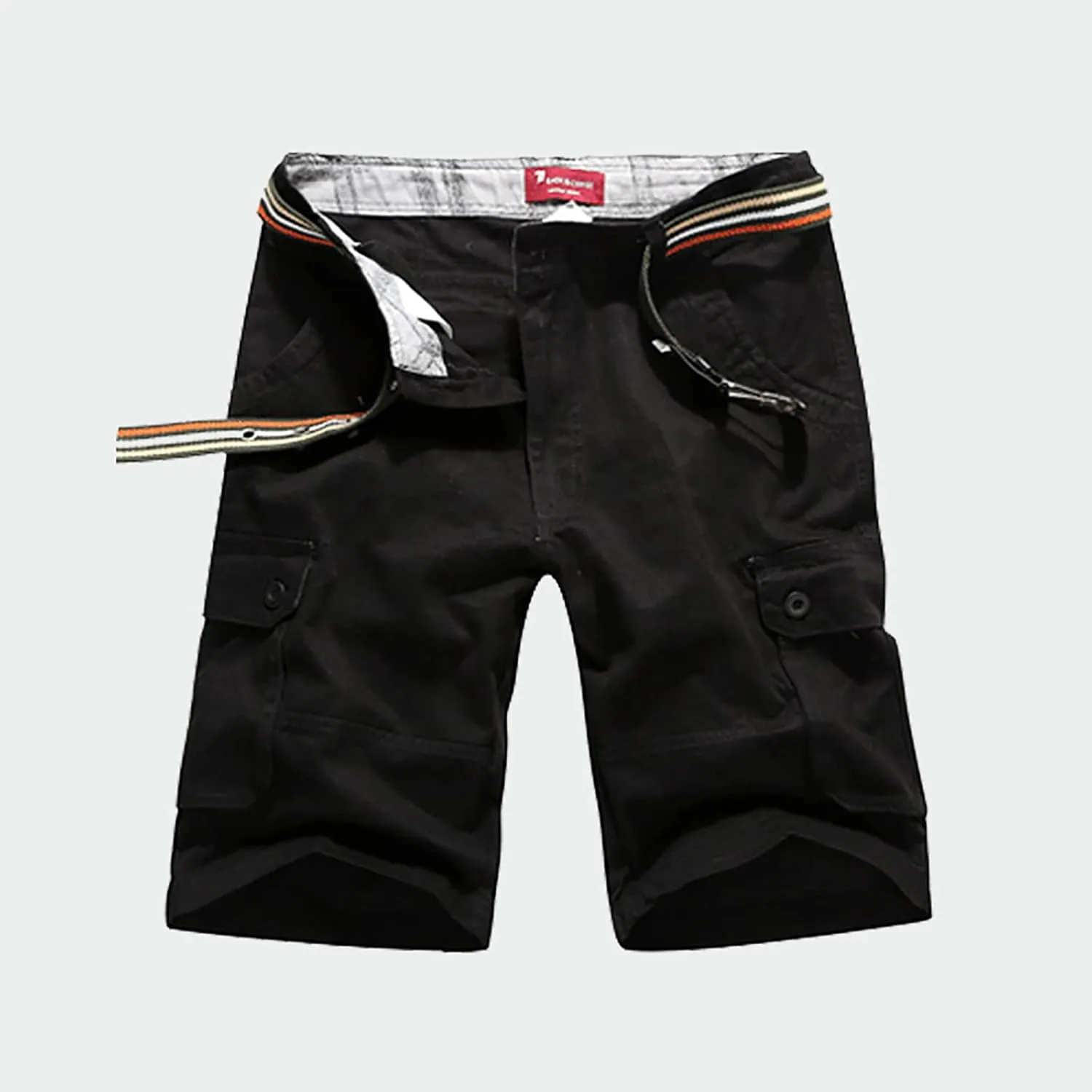 Cargo Shorts for Men Loose Fit Cotton Multi Pocket Work Utility Shorts Casual Athletic Shorts Tooling Shorts No Belt