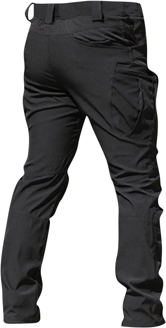 Cargo Work Pants for Men Baggy Lightweight Camo Tactical Pants Waterproof Flexcamo Hiking Pants wih Multi Pockets