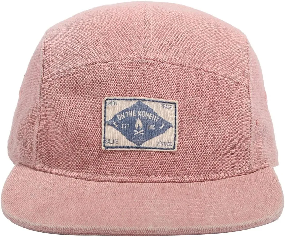 Clakllie 5 Panel Flat Brim Baseball Cap - Washed Cotton, Vintage Dad Hat for Men & Women Street Style Trucker Cap Hip Hop Hat