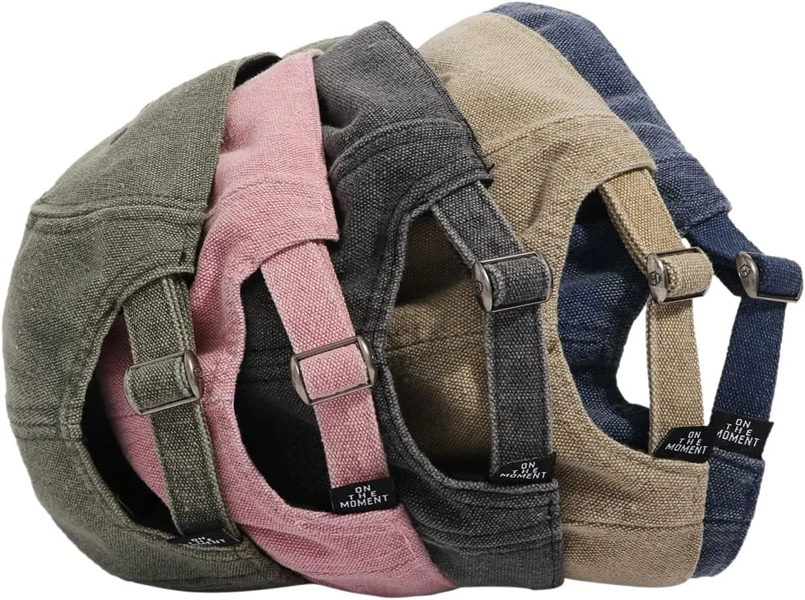 Clakllie 5 Panel Flat Brim Baseball Cap - Washed Cotton, Vintage Dad Hat for Men & Women Street Style Trucker Cap Hip Hop Hat