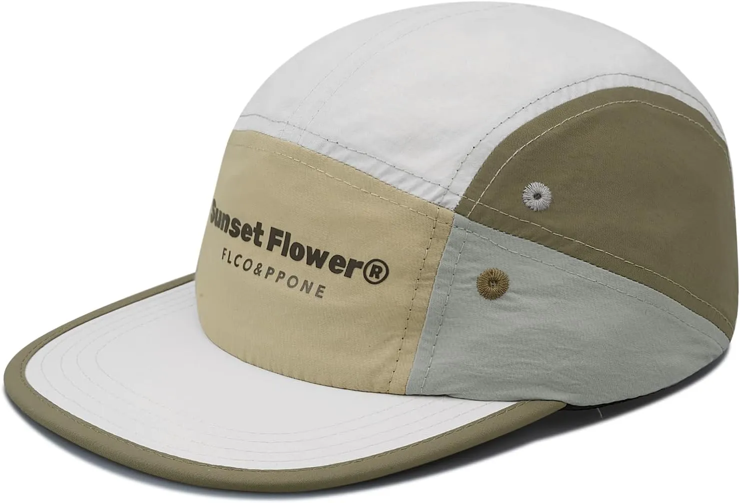 Clakllie 5 Panel Hat for Men Quick Dry Lightweight Running Baseball Cap Flat Brim Hiking Hat Women Outdoor Trekking Hat