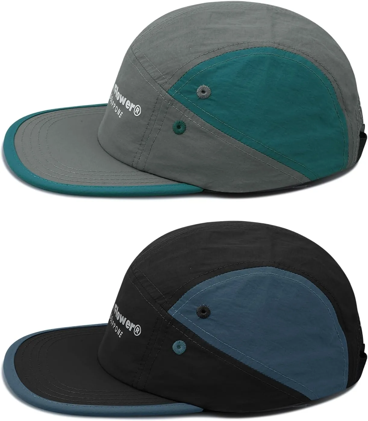 Clakllie 5 Panel Hat for Men Quick Dry Lightweight Running Baseball Cap Flat Brim Hiking Hat Women Outdoor Trekking Hat