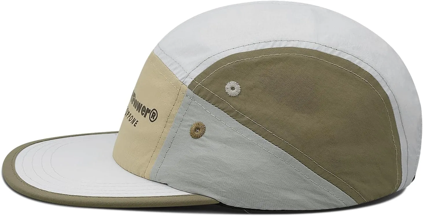 Clakllie 5 Panel Hat for Men Quick Dry Lightweight Running Baseball Cap Flat Brim Hiking Hat Women Outdoor Trekking Hat