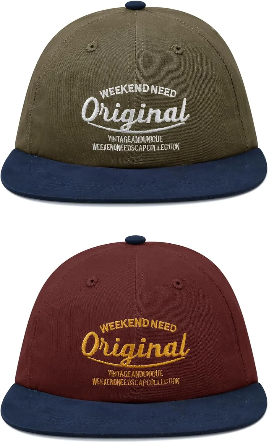 Clakllie Retro Flat Brim Baseball Cap Street Style Trucker Hat Snapback Low Profile Dad Hat Cooling Hip Hop Caps