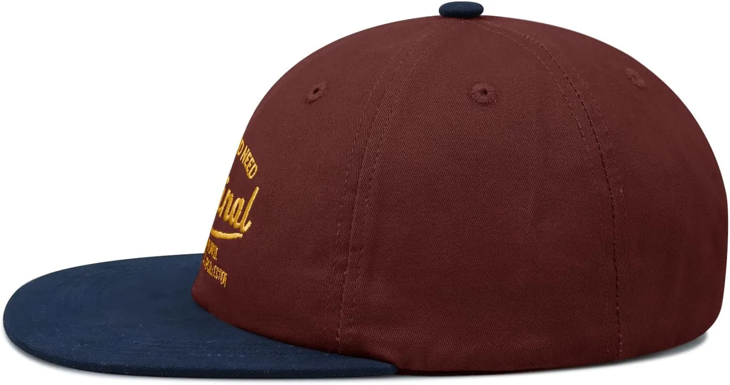 Clakllie Retro Flat Brim Baseball Cap Street Style Trucker Hat Snapback Low Profile Dad Hat Cooling Hip Hop Caps