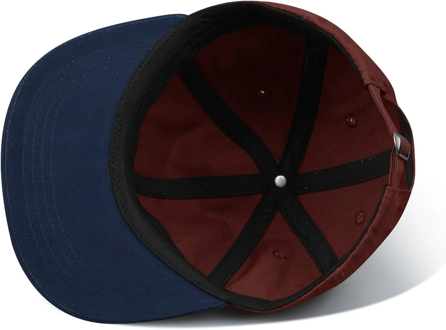 Clakllie Retro Flat Brim Baseball Cap Street Style Trucker Hat Snapback Low Profile Dad Hat Cooling Hip Hop Caps