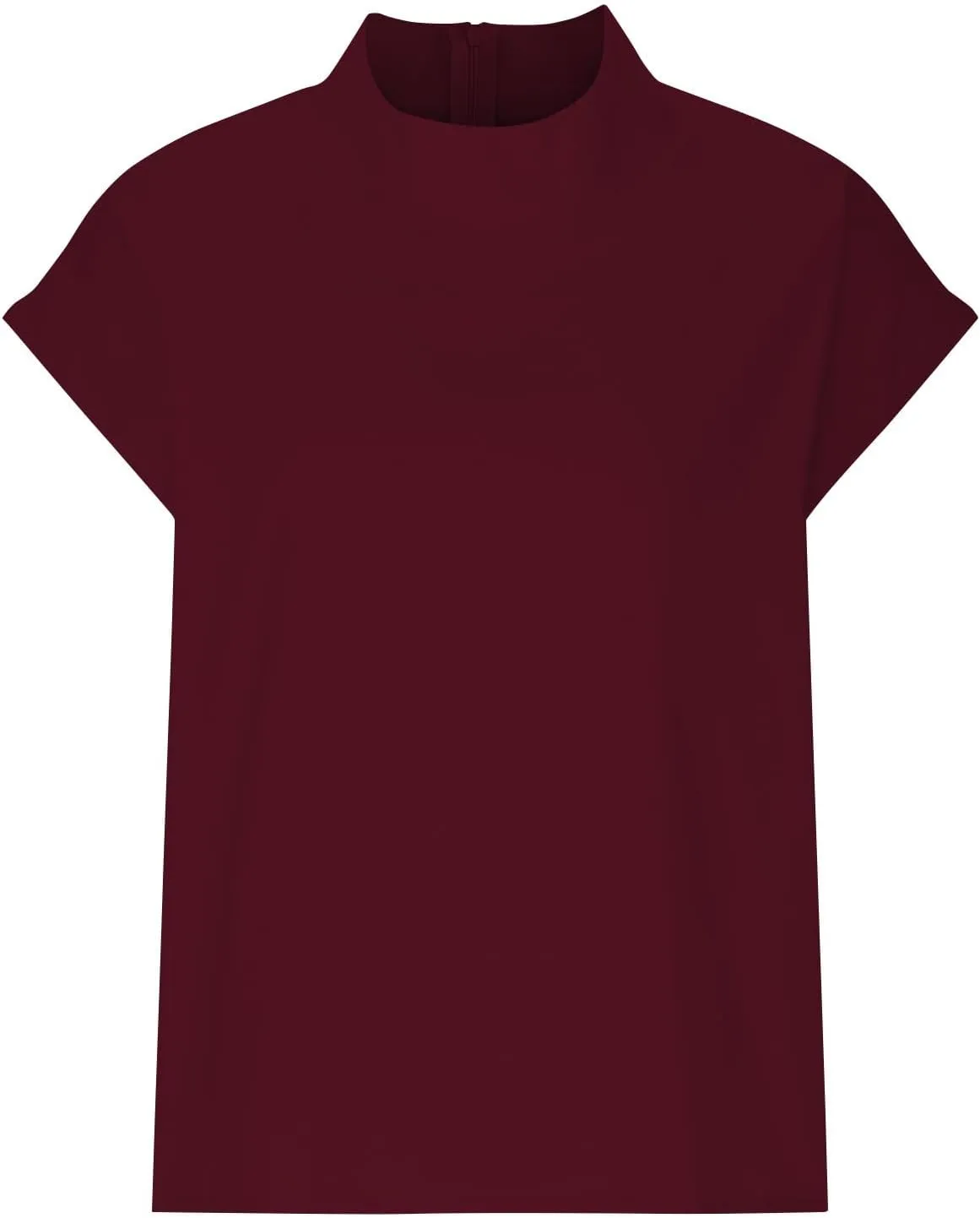 Cotton Linen Shirts for Women Summer Casual High Neck Cap Sleeve Tops Tee Trendy Soft Comfy Business Work Blouses