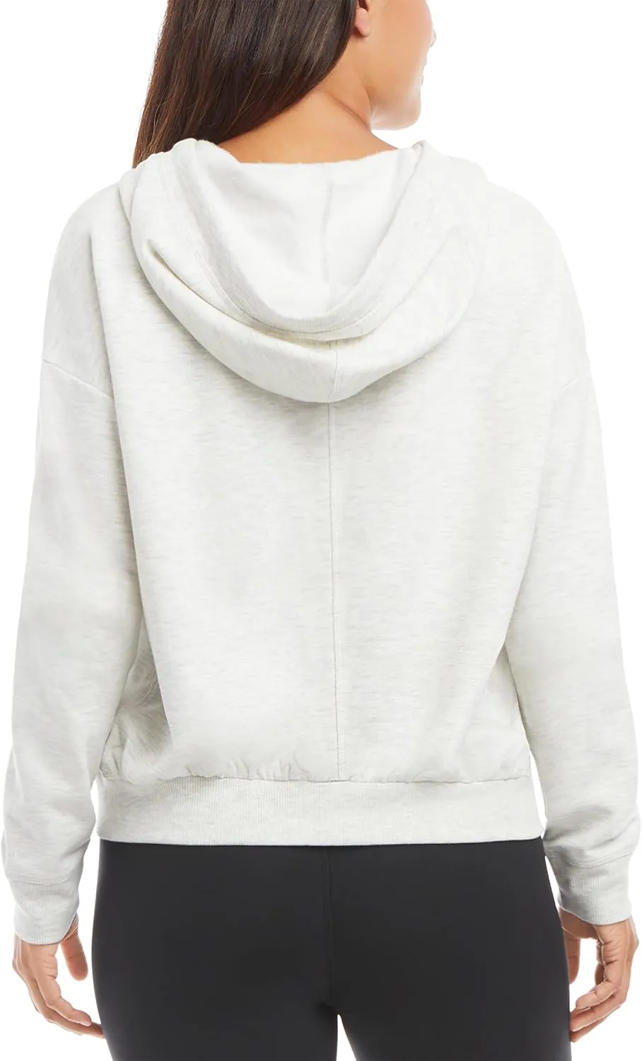 Danskin Women's Zip Front Hoodie with Ruched Back