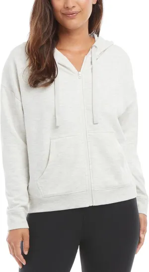 Danskin Women's Zip Front Hoodie with Ruched Back