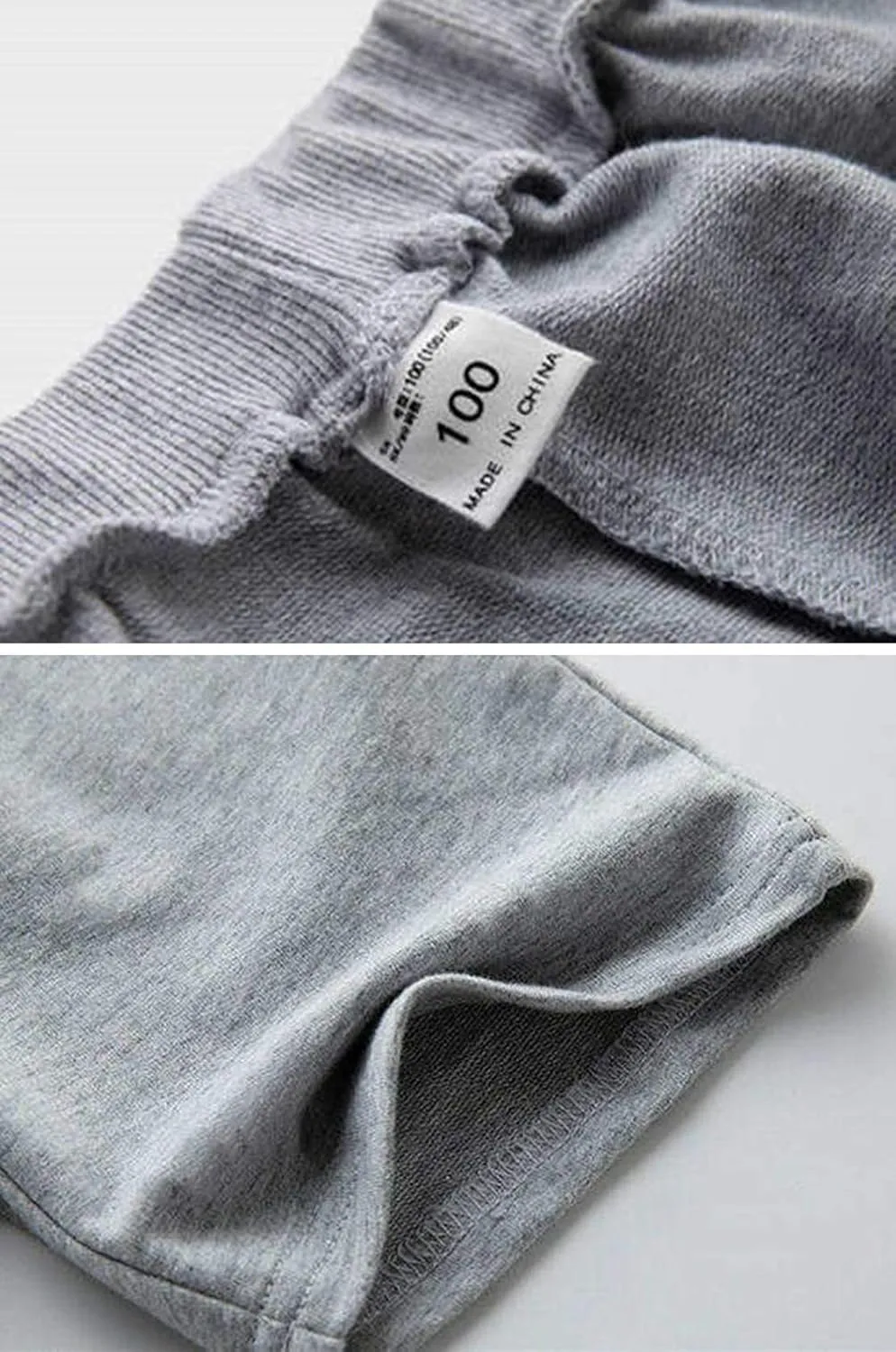 DCUTERQ Boys Girls Cotton Shorts Summer Knee Length Solid Sport Jogger Pants Drawstring Sweatpants for Kids Toddler 1-8 Years