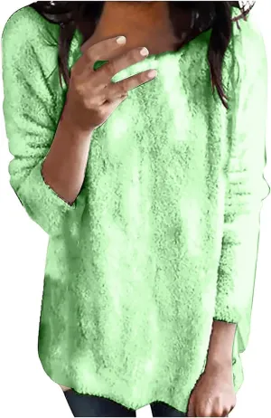 Fall Sweaters for Women Winter Coat Fleece Thickening Plus Size Coat Jacket Casual Plus Size Long Sleeve Loose Top