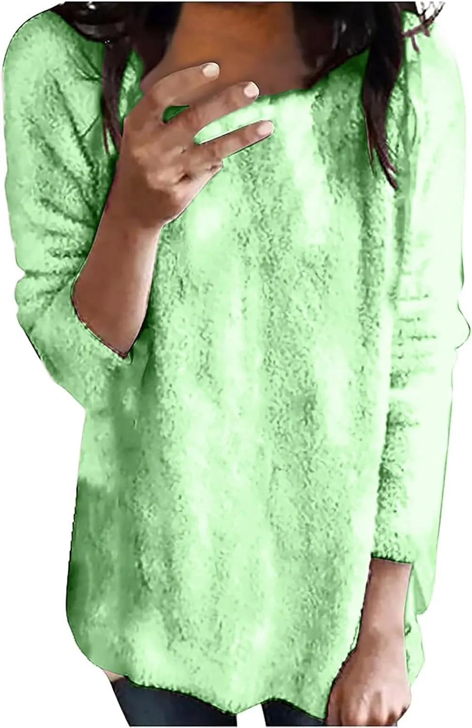 Fall Sweaters for Women Winter Coat Fleece Thickening Plus Size Coat Jacket Casual Plus Size Long Sleeve Loose Top
