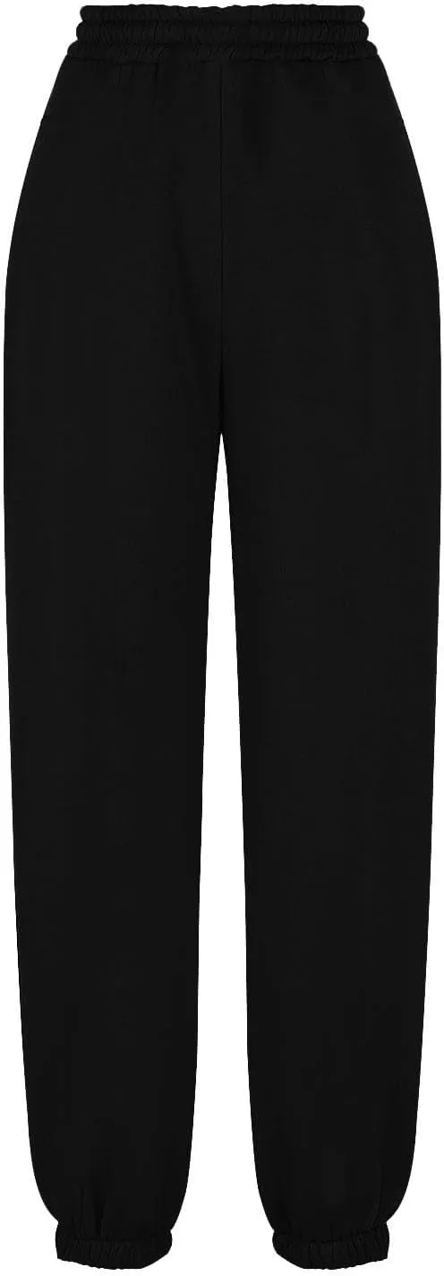 Fleece Lined Sweatpants Women Y2k Baggy Drawstring High Waisted Joggers with Pockets Athletic Workout Track Pants