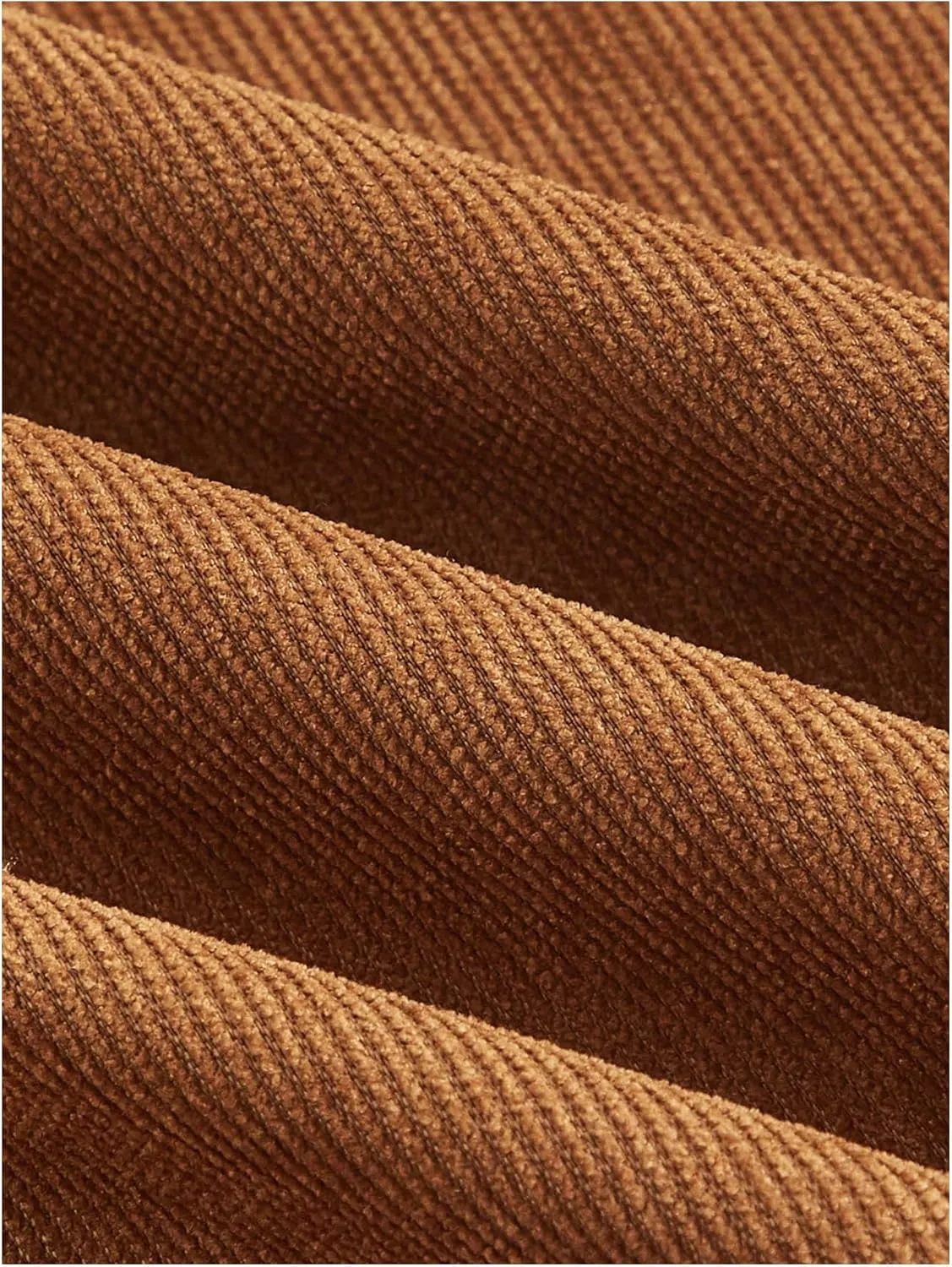 Floerns Women's Plus Size Corduroy Elastic High Waist Trousers Straight Leg Pants