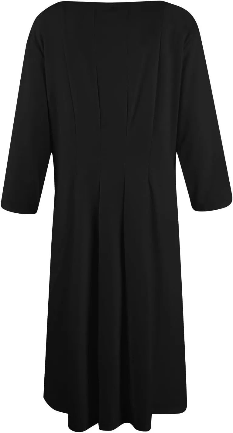 Formal Dresses for Women 2025 Winter Summer Spring Midi 3/4 Sleeve Casual Pleated A Line Dresses