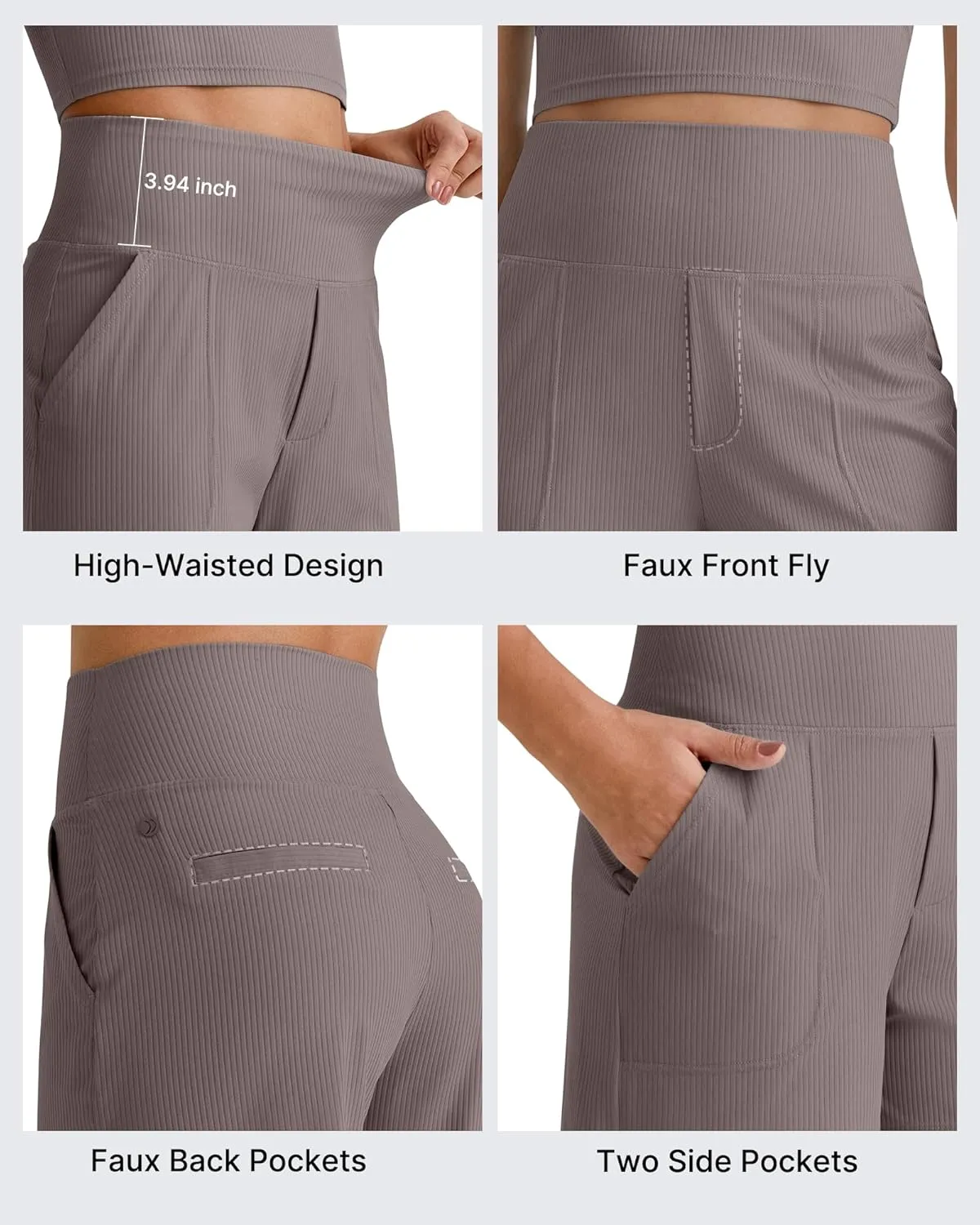 G4Free Comfy Ribbed Womens Shorts Dressy Casual High Waisted Athletic Lounge Trouser Shorts with Side Pockets