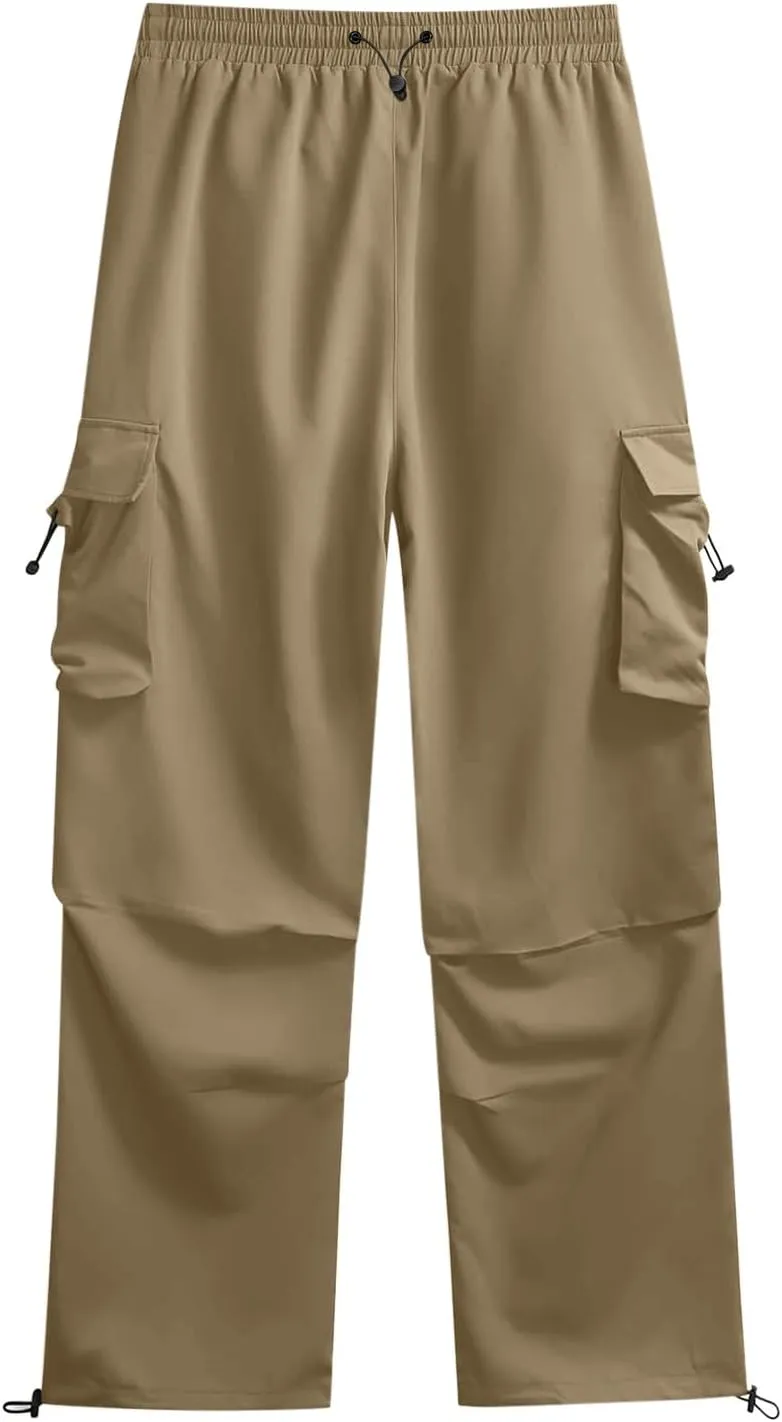 generic Men Pants Casual Summer Wide Leg Trousers Mens Cotton Linen Comfy Baggy Pants Fashoin Solid Elastic Wasit Loungewear