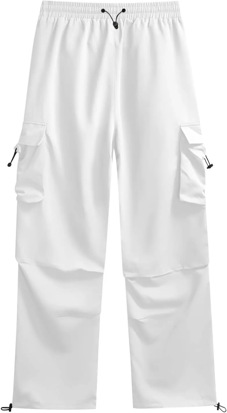 generic Men Pants Casual Summer Wide Leg Trousers Mens Cotton Linen Comfy Baggy Pants Fashoin Solid Elastic Wasit Loungewear