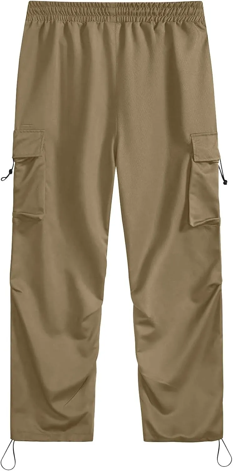 generic Men Pants Casual Summer Wide Leg Trousers Mens Cotton Linen Comfy Baggy Pants Fashoin Solid Elastic Wasit Loungewear