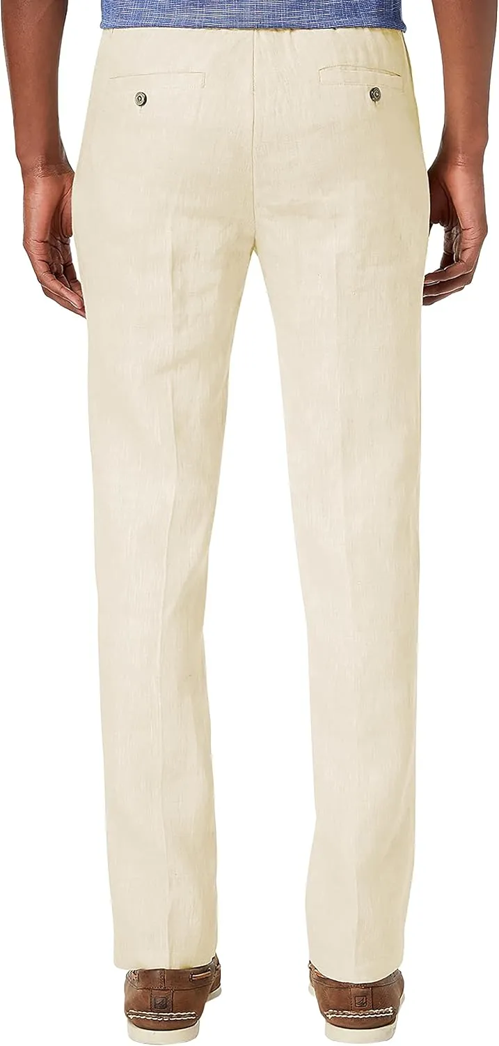 Hat and Beyond Mens Premium Soft Linen Pants Wrinkle Resistant Flat Front Classic Slacks