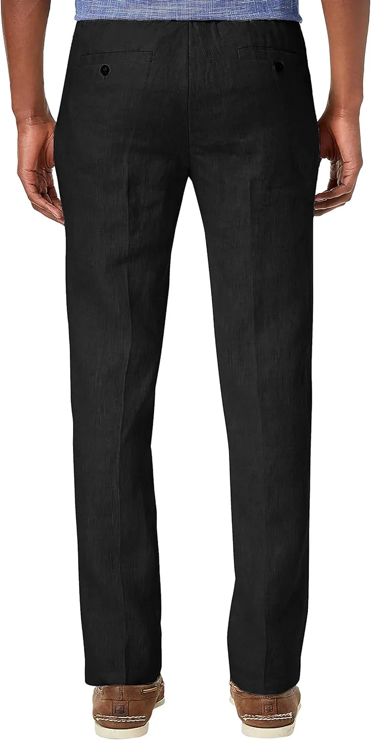 Hat and Beyond Mens Premium Soft Linen Pants Wrinkle Resistant Flat Front Classic Slacks