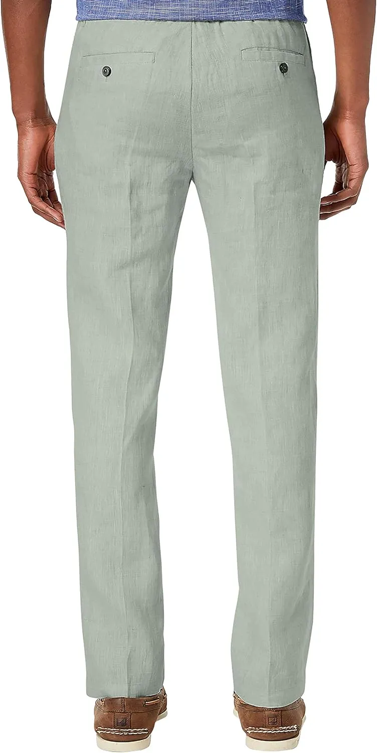 Hat and Beyond Mens Premium Soft Linen Pants Wrinkle Resistant Flat Front Classic Slacks